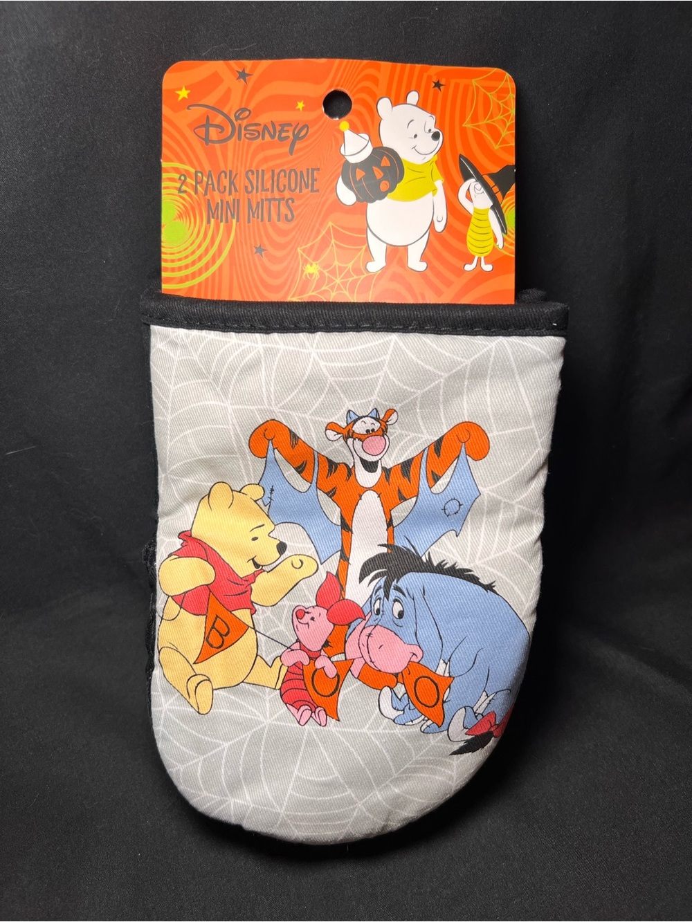 Disney Winnie the Pooh Halloween Silicone Mini Mitts 2 Pack NWT